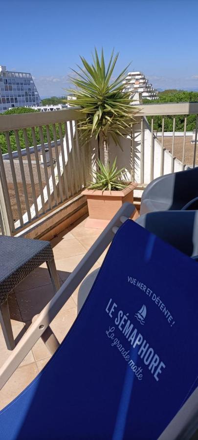 Le Semaphore - Studio Climatise, Grande Terrasse Vue Mer - Parking, Wifi La Grande-Motte Eksteriør bilde